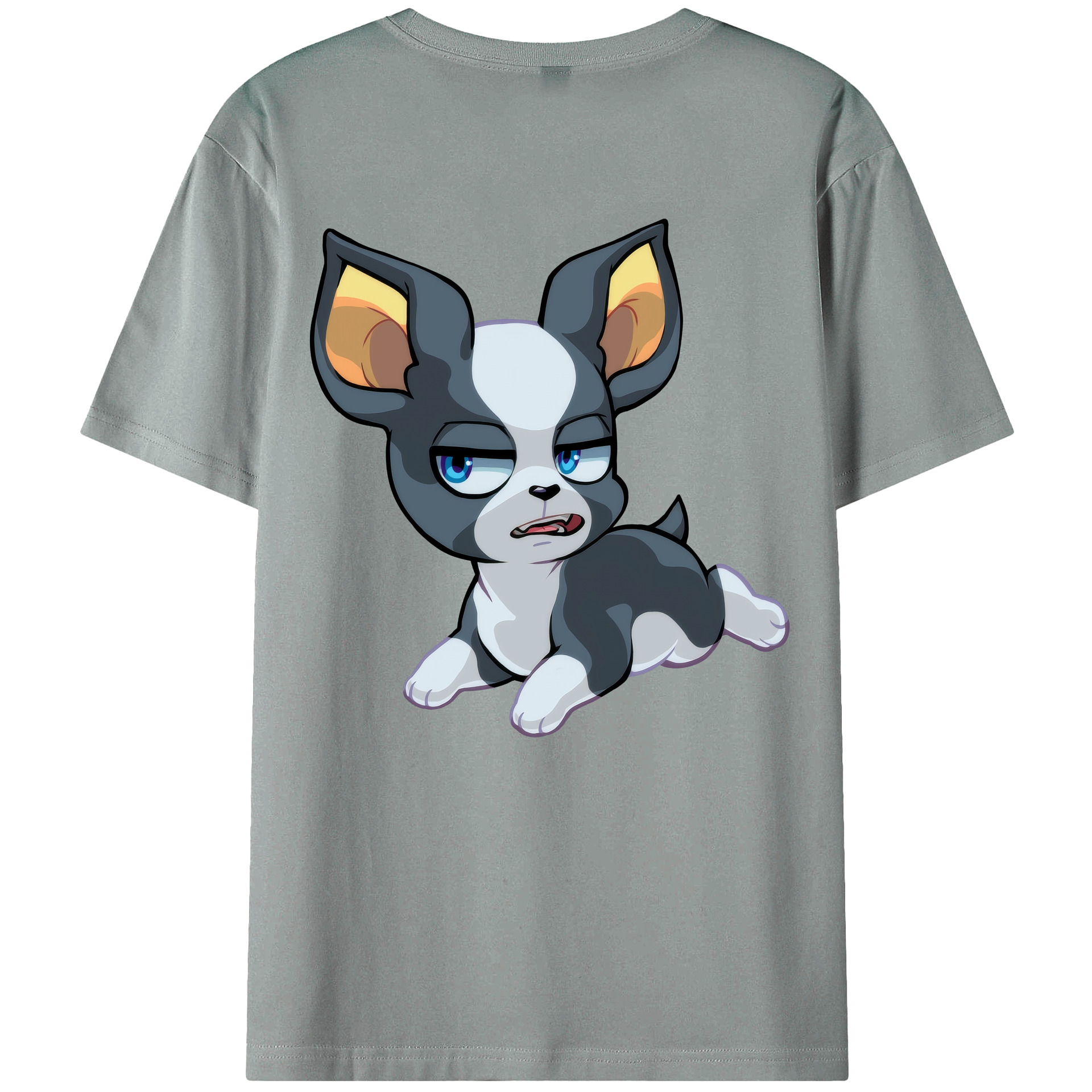 （画像用） ジョジョの奇妙な冒険 イギー JoJo's Bizarre Adventure Iggy 綿100％ メンズ半袖Tシャツ（バックプリント） 通気性